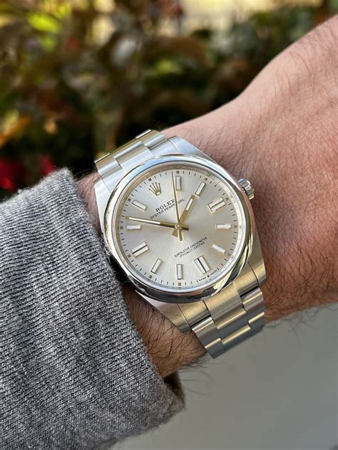 rolex op 41 silver
